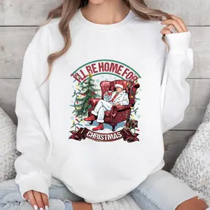 Christmas Trump Sweatshirt, I'll Be Home for Christmas Shirt, Christmas Republican Shirt, Political Christmas Tee, Trump for President Xmas Tee