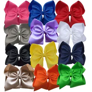 JoyBowie 12-Pack Handmade Grosgrain Ribbon Bows with Alligator Clips for Girls Perfect for School Parties and Festivals Multi-Color Hair Accessories  Hairpins Colorful Soft