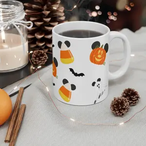 Mouse Halloween, Fall, spooky ghost, bat, candy corn Mug 11oz