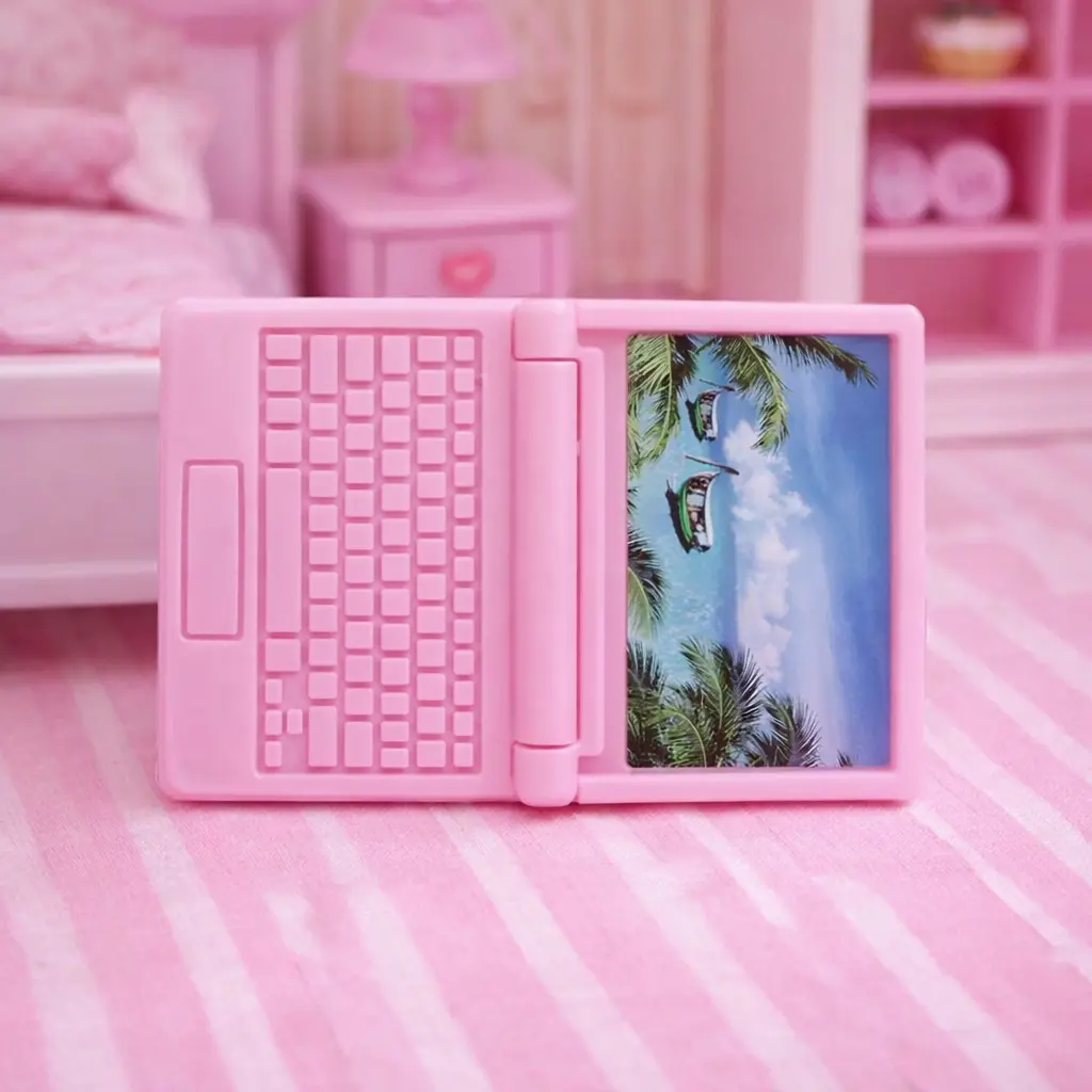 Creative Dollhouse Furniture Simulation Laptop Computer Miniature Dollhouse Decor Crafts Dollhouse Miniature Doll Accessories Doll Accessories Gift Doll House Accessory