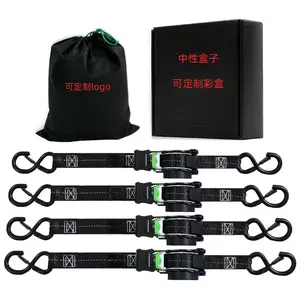 In Stock STARLEAPARTS Retractable 1''x10' 4-Pack 1500 lbs Heavy Duty Automatic Ratchet Straps