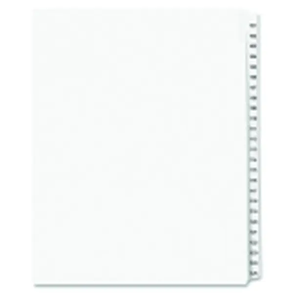 Avery Reinforced Side Tab Index Divider - Rip Proof 11x8.5" Legal Exhibit Paper, Helvetica Bold Numbered Set with Reinforced Tabs, Ideal for Legal Briefs, Mortgage Documentation Files, White
