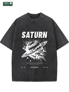 Saturn Y2k T-Shirt Design Men's pattern T-shirt, unisex cotton oversized T-shirt, short sleeved retro street casual T-shirt  Easter, Music Festival, Mother's Day Gifts