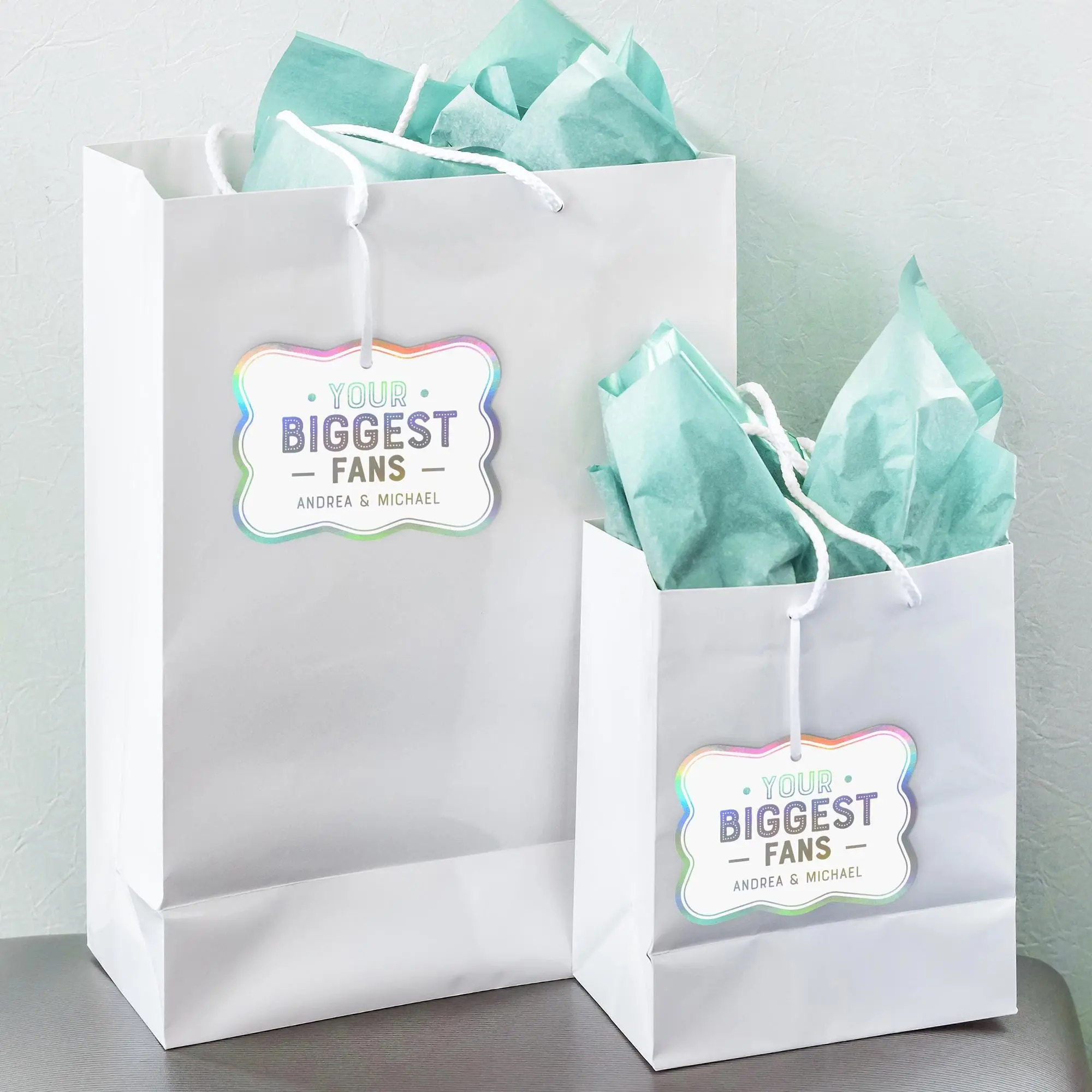 Personalized Wedding Gift Tag | Your Biggest Fans Design | Foil Cardstock Tag