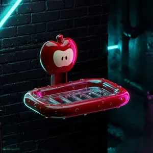 [CYBER Drop] AETHER RED FRUIT HOOK - Vacuum Suction, No-Drill Wall Mount [Limited]