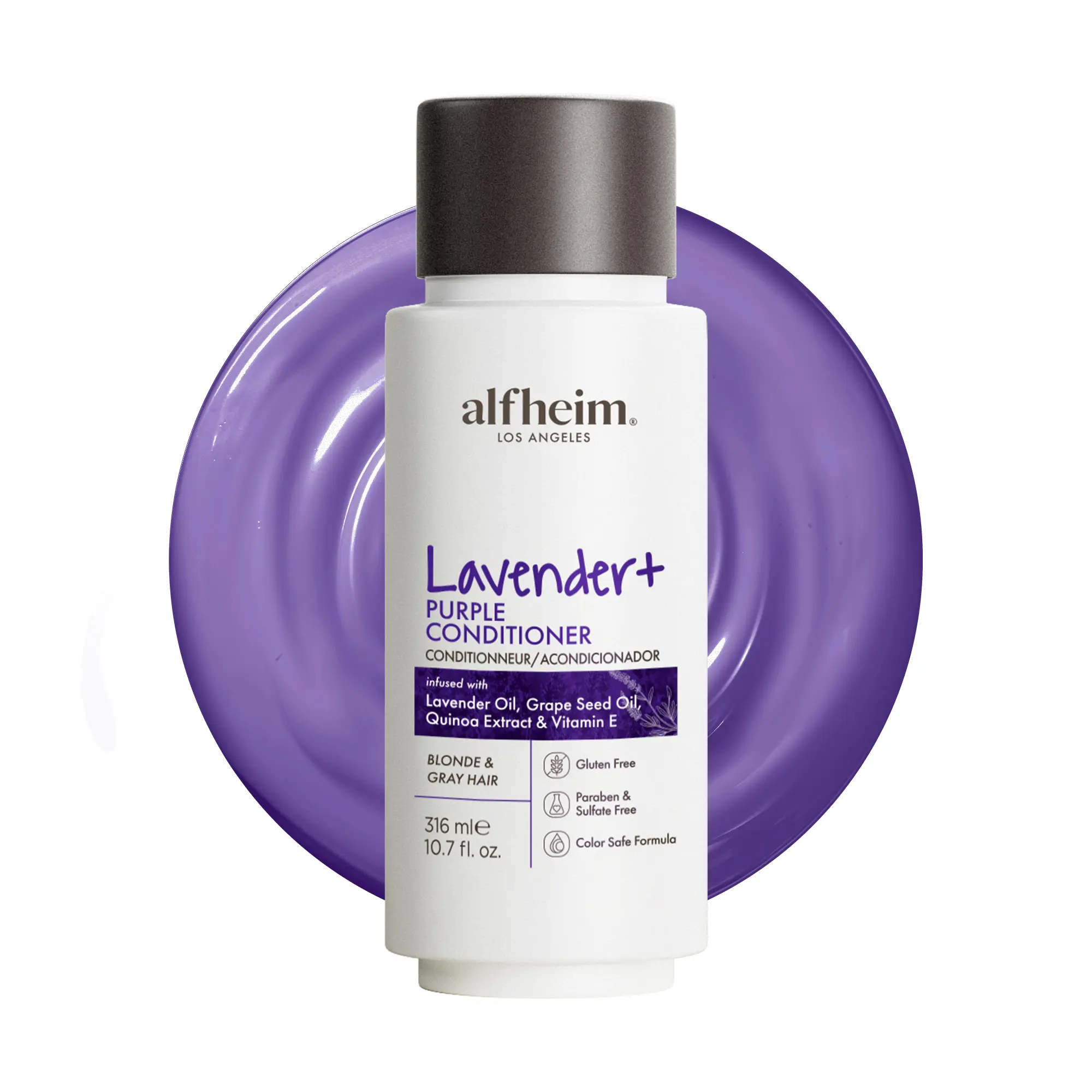 Lavender Conditioner Deep Nourishment Repairs Split Ends Softens Hydrates Quinoa Extract Perfect for Dry and Damaged Hair