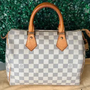 Pre-owned Louis Vuitton FINAL SALE Tote Bags Speedy 25 Damier Azur