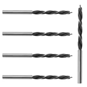 5 count 5mm Brad Point Drill Bits for Woodworking, High Carbon Steel Drilling Tool, Metric Drill Bits for Softwood Hardwood Plywood  Plastic