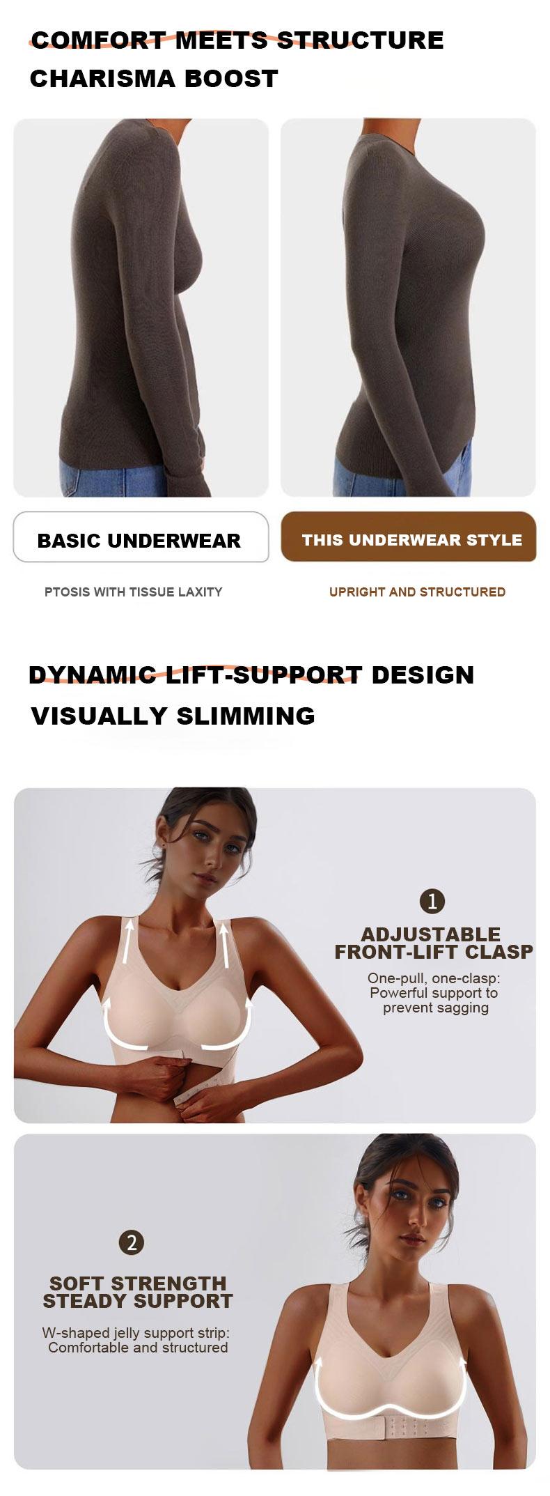 Product Introduction of Posture Corrector bra, Seamless Posture Corrector bra, Adjustable Support for Back & Shoulders, Posture Corrector Bra 2-in-1 - Supportive Shapewear for Back Pain Relief & Shoulder Support for Women Underwear 4