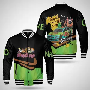 Mystery Machine Varsity Jacket Unisex, Retro Cartoon Streetwear, Classic Style Bomber Coat, Fun Gift Idea