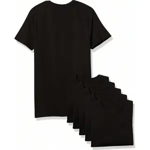 Essentials Men's and Women's Slim Fit Breathable Cotton Crew Neck Undershirts, Unisex