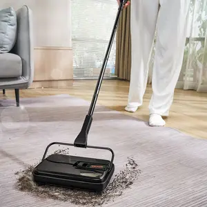 NeatDaily Manual Carpet Sweeper Non Electric for Hardwood Laminate Rugs, Pet Hair Dust Cleaner with 300ml Dustbin