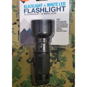 BLACKLIGHT & WHITE LED FLASHLIGHT