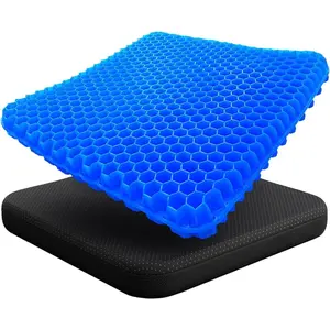 Gel Seat Cushion for Pressure Relief, Breathable Honeycomb Design, Ideal for Home Office, Wheelchair, Car Seats, Tailbone Pain Relief