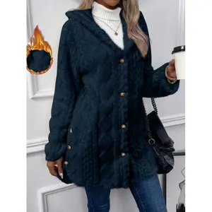 2026 Women's Hooded Double-Sided Fleece Cardigan Long Sleeve Casual Warm Jacket