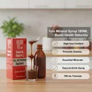 High Iron Edible Liquid Healthcare Supplement Syrup, Essential Minerals Formula, 180 mL for Anemia Prevention Fitness Dietary Vitamin Ethically Sourced Vitamins