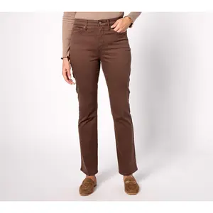 NYDJ High Rise Billie Mini Bootcut Jean - Coffee Bean