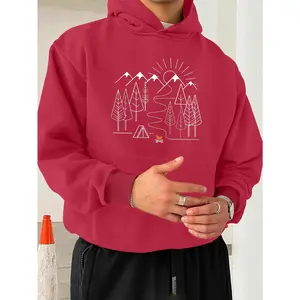 Nature Explorer Hoodie - Men's Plus Size Sweatshirt, Moose Print, Soft Knit Fabric, Casual Outdoor Fit, Perfect for All Seasons W29
