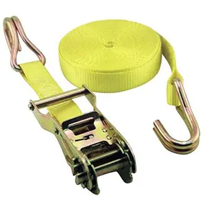 212 MAIN Heavy-Duty Nylon Ratchet Strap - Yellow, 1x15ft, 3000 lbs Capacity, Adjustable Ropes, Cargo Trailer Tie-Down Strap (Tools & Hardware, Ropes Chains & Pulleys)