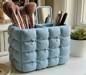 3D Printed Quilted Makeup Organizer: Biodegradable PLA Eco-Friendly Makeup and Brush Tray