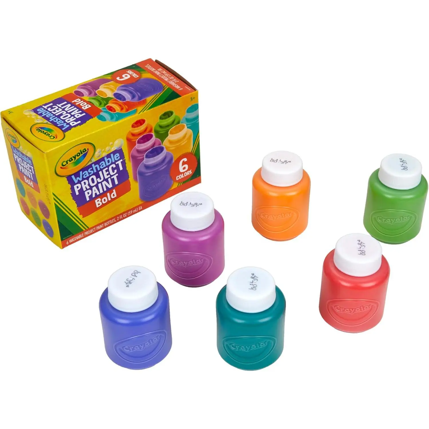 Crayola Washable Kids Paint (6ct), School Supplies, Painting Set for Kids, Spring Crafts, Art Teacher Gifts for Toddlers, Ages 3+
