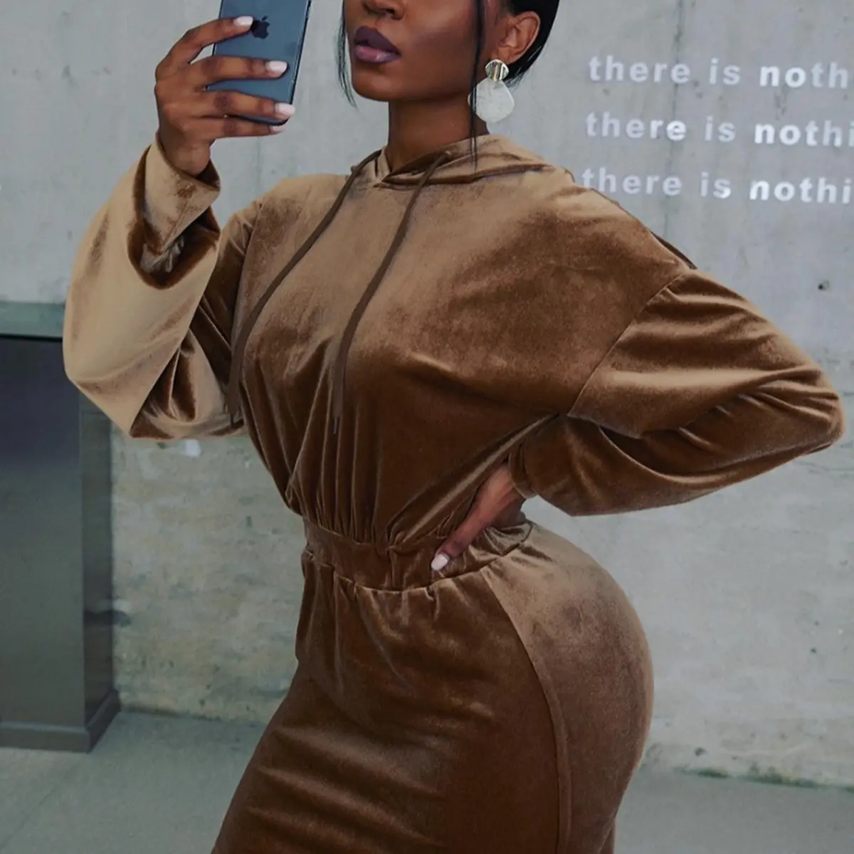 Velour Couture Dress