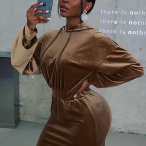 Velour Couture Dress