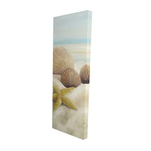360 stand Starfish & Seashells Beach Wall Print - 20x60 in. High-Def Artistic Beach Scene Artwork, Nature Animal Home Decor, Bathroom Wall Art, Ideal Gift for Home Supplies Enthusiasts, Decoration