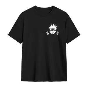Streetwear Unisex Jujutsu Kaisen Anime Fan Hoodie Casual Black T-shirt
