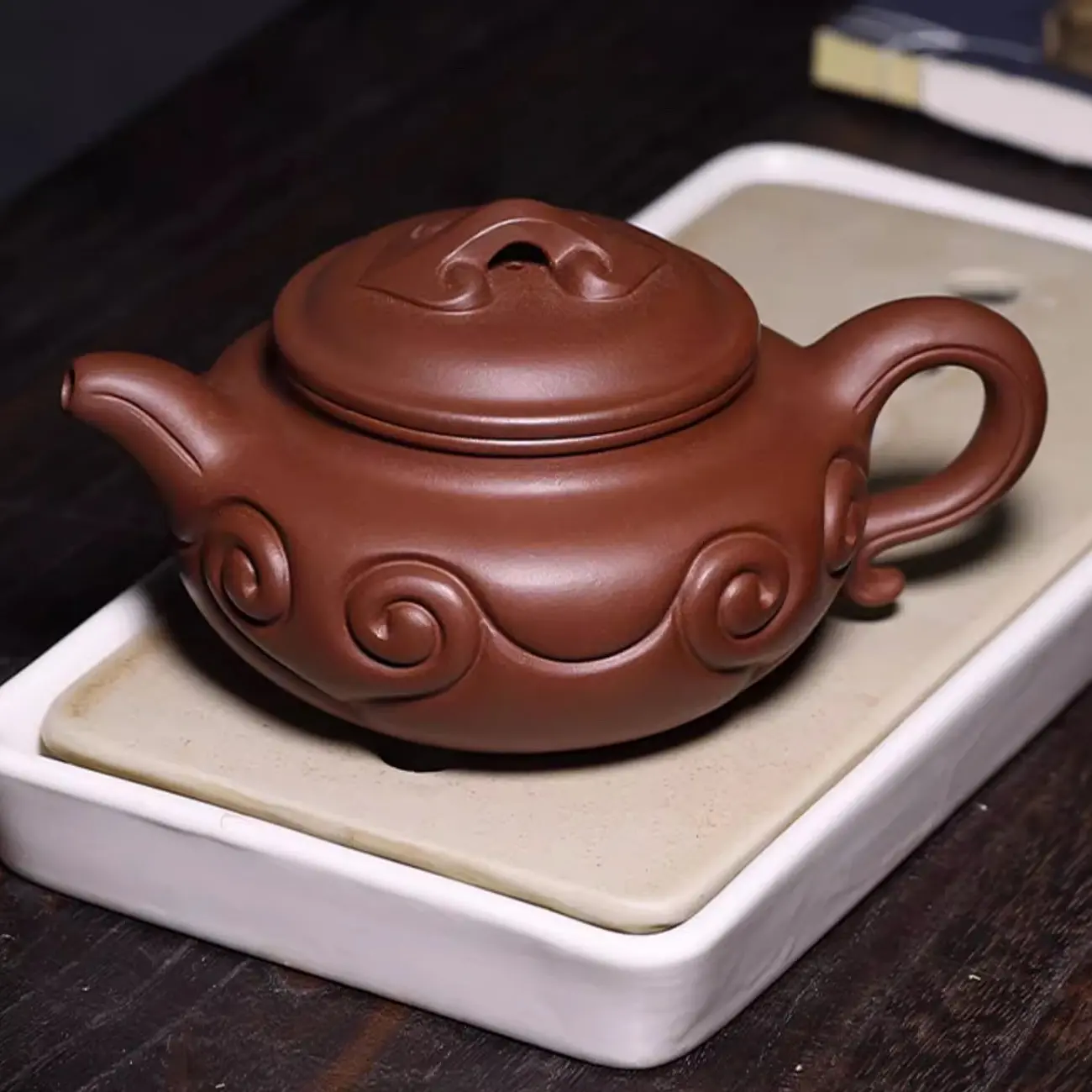 Authentic handmade Zisha pot - "Fang Gu"