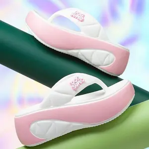 Summer Flip Flops for Women, Featuring Thick Soles And a High Design, Stylish Yet Easy, Equipped with a Foot Clip, Suitable for Outdoor Use Alongside Letter Sandals.,flip flops women's sandals sandals for women sandals for summer sandals for women 2026
