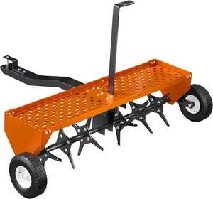 40” Tow-Behind Lawn Aerator – Universal Hitch, Heavy-Duty Steel, Pull-Behind for Garden & Lawn