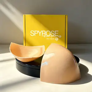 Spyrose Invisible Lift - Double-Sided Adhesive Fashion Bra Pads, Large Size Lifting Insertable Bra Pads, Anti-Slip Lifting / Prevents Nipple Show-Through / No Sewing Needed For Low-Cut Tops Women's Wear, Washable & Reusable Women's Camisole Bikini Bra