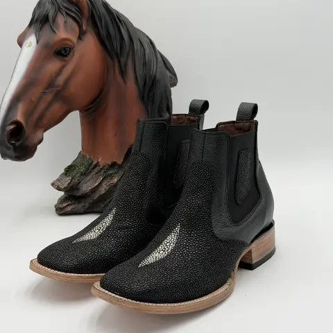 Botin/Chelsea Boot Embossed Leather Manta