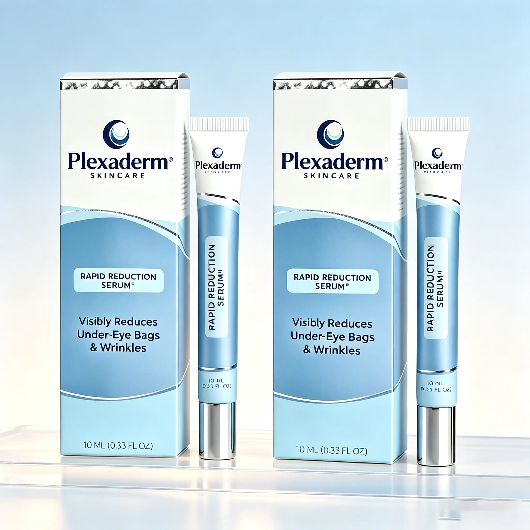 Plexaderm Rapid Reduction Anti-Aging Eye Serum (10ml) - Fast-Acting Tightening Treatment for Minimizing Wrinkles, Puffiness, Dark Circles in Daily Skincare