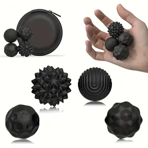 4Pcs Magnetic Decompression Ball Set, 4 Textures With Portable Storage Box, Magnetic Suction Design - Stress Relief Fidget Stress Ball For Hand Exercises, Stress Relief Fidgeting