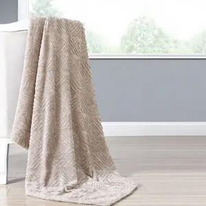 Modern Threads Luxury Faux Fur Throw Blanket, White Sand