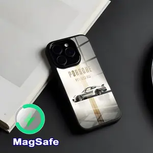 P-Porsche-e Phone Case Magnetic Glass Case For IPhone 17 Pro Max 16 15 14 13 11 Pro Max Plus Phone Case