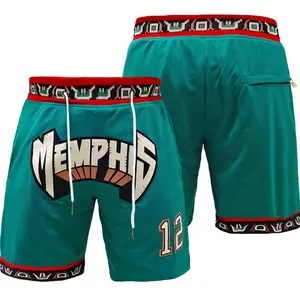 Men'S #12 Memphis Basketball Shorts - Green Stretch Sports with Breathable Fabric, Quick-Dry, Ideal for Basketball, Running, Tennis, Golf, Beach, Outdoor Activities, Shorts|Dynamic Graphic Shorts|Stretchable Fabric