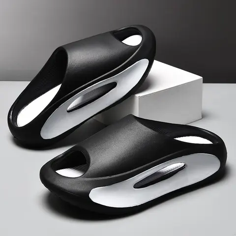 Unisex Colorblock Open-Toe Casual Slipper Mules - All Seasons Footwear, Breathable, Massage Grains, Flat Heel, Indoor Slip-Safe Durable Rubber/EVA Sole, Ultra-Comfortable Shoes