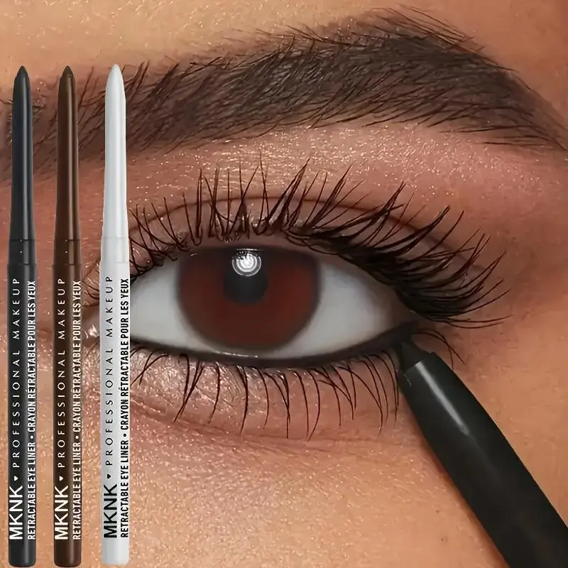 3pcs Eyeliner Pencil Set, Longwear Eyeliner, Waterproof, Smudge-proof, Long-lasting Wear. The Three-piece Set Offers Better Value, Suitable for Parties and Daily Eye Makeup, Eye Makeup Products