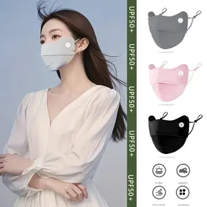 UV Face Mask Sun Protection,UPF 50+Blocks 98% of UVA/UVB Rays,UV Face Mask for Women Washable Reusable(4PCS)