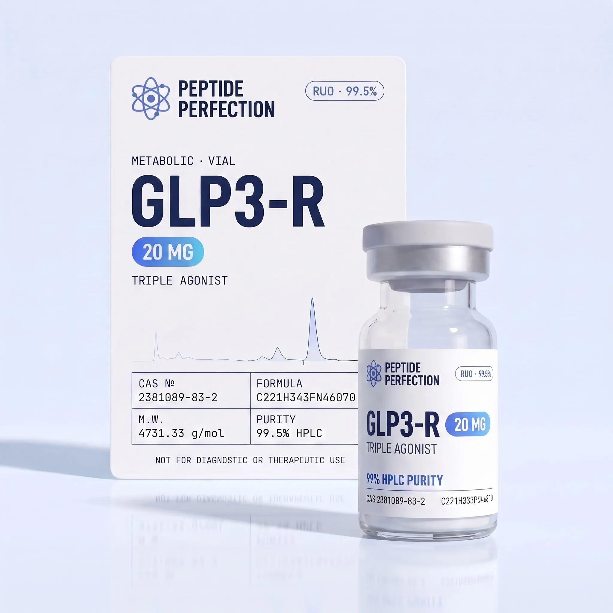 Retatrutide 20mg Triple Agonist Research Vial for Laboratory Use