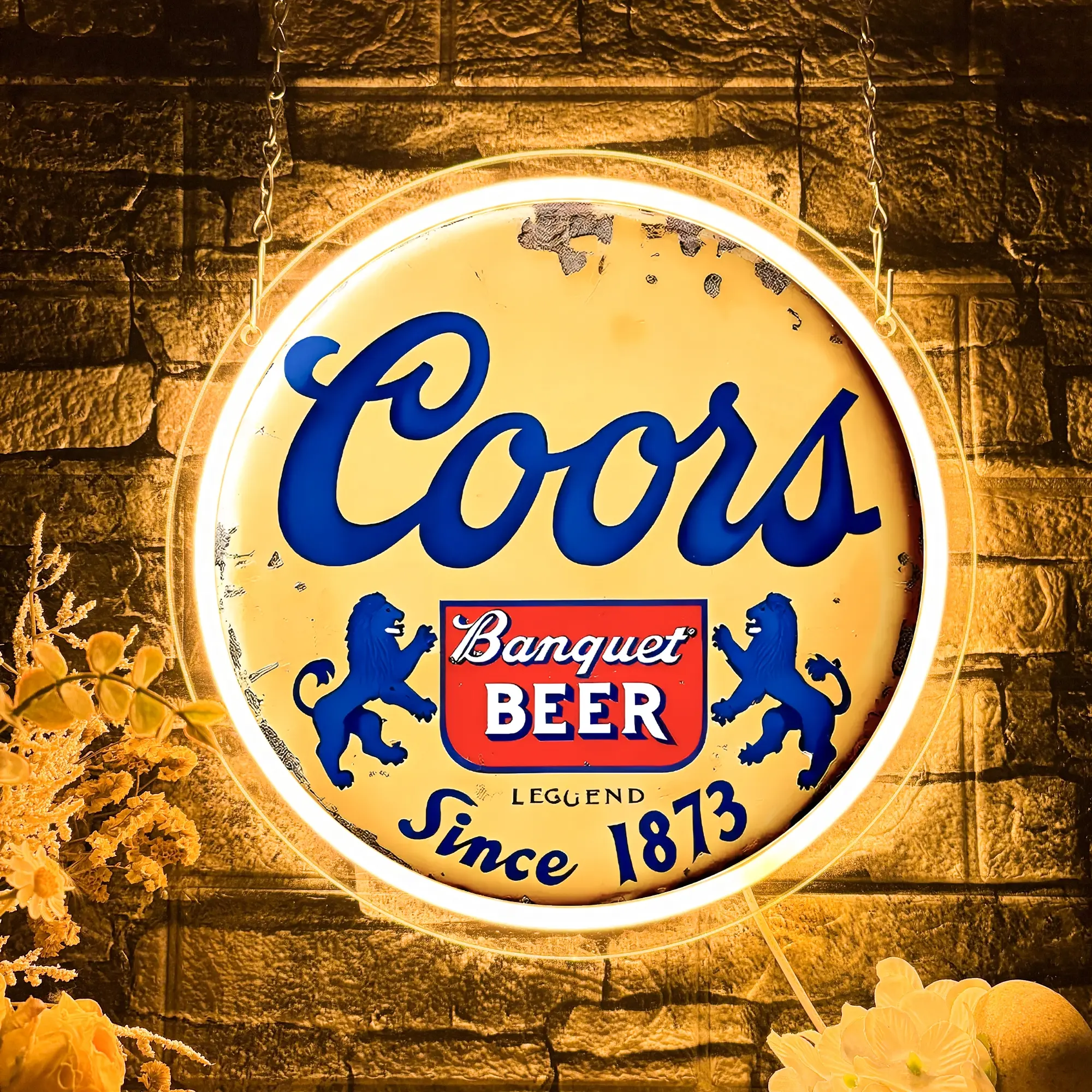 Beer Neon Wall Decor, Iconic Beer Fluorescent Sign, Neon Signs, Perfect Gift for Beer Lovers, Enhances Man Cave and Game Room Atmosphere
