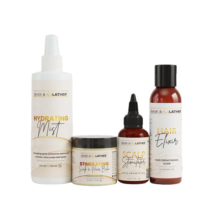 MOISTURIZE & SEAL BUNDLE- Hair Growth + Moisture + Length Retention Haircare