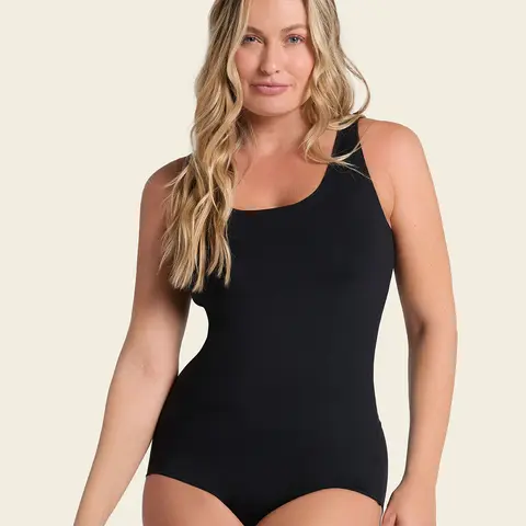 Leonisa Bare Boldly Plunge Classic Sleeveless Shaper Bodysuit