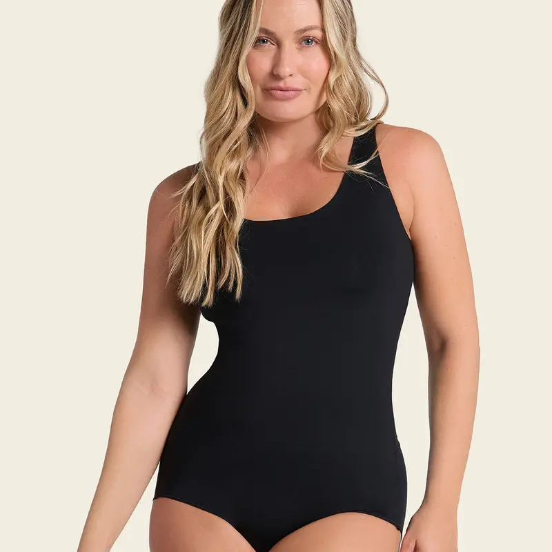 Leonisa Bare Boldly Plunge Classic Sleeveless Shaper Bodysuit