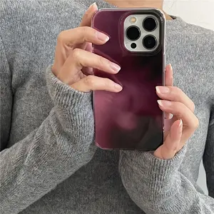 IPhone 13/16/17 Pro Max | Berry color blend | Glacier pattern | Best friend gift | Phone Protective Cover | Suitable for iPhone 11 12 13 14 15 16 17 Pro Max