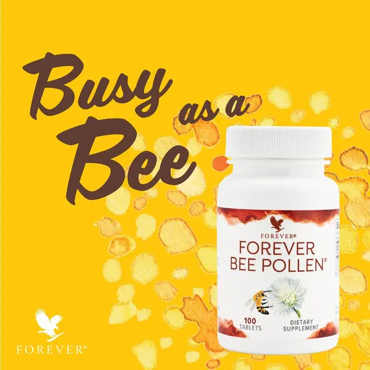 FOREVER Edible Bee Pollen Dietary Supplement - Gluten-Free Vegan 3-In-1 Vitamin-Mineral Formula with Amino Acids, Enzymes for Natural Energy, Immune & Nutritional Support, Metabolism Boost - 100 Tablets (Multi-Pack Option Available, Natural Ingredients)
