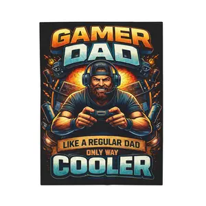 Gamer Velveteen Plush Blanket - Soft 100% Polyester 83% Polyester 17% Spandex Medium Heavy-weight 30x40 50x60 60x80 Customizable Print Gift